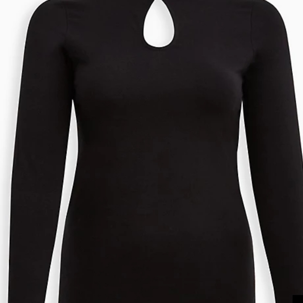 Mock Neck Keyhole Open Back Top